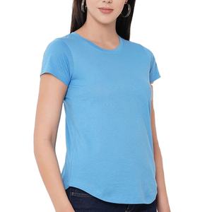 Custom <b>Women's</b> 100% Cotton Knitted <b>V</b>-<b>neck</b> Short Sleeve Streetwear Summer <b>T</b>-<b>Shirt</b> Breathable Loose Fit Embroidery Digital Print - Product Image 3