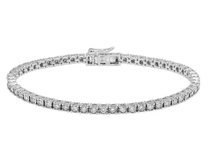 S925 <b>Silver</b> Moissanite Round Diamond Charm Bracelet <b>for</b> <b>Men</b> Women Gold Plated Classic Elegant Handmade Jewelry Gift Party - Product Image 5