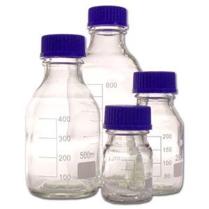 Botella de Reactivo de Vidrio Borosilicato con Tapa de Rosca de 100 ml, Botella de Laboratorio - Product Image 1