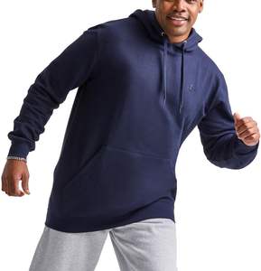 <b>Men's</b> Custom Logo Comfortable Thick Fleece <b>Pullover</b> Hoodie Full Zip Sweatshirt for Fitness Sportswear Winter Moisture Wicking - Product Image 1