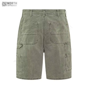 Pantalones Cortos de Mezclilla Blancos para Hombre, Estilo Vintage, Lavado Ácido, Secado Rápido, con Bolsillos, para Verano - Product Image 3