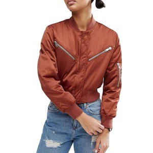 Chaqueta Bomber de Invierno Personalizada para Mujer, con Cierre Completo, Cuello Alto, Tejida, Acolchada, Informal, con Logotipos Personalizados - Product Image 1