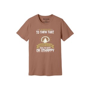 Camiseta de algodón 100% con estampado de temas de Buda, estilo informal, 12 opciones de color, 160-180, colocación de diseño personalizable GSM pesado - Product Image 1
