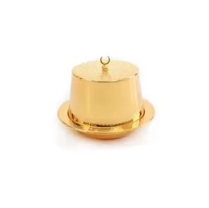 Cuenco de Fruta de Diseño Lujoso Hecho a Mano, Color Dorado Pulido a Espejo - Product Image 3