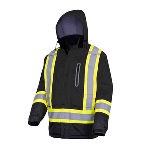 Chaqueta de Trabajo de Manga Larga Transpirable de Poliéster, Reflectante, Antibacteriana, de Alta Visibilidad, Chaqueta de Seguridad Moderna de Alta Visibilidad - Product Image 1