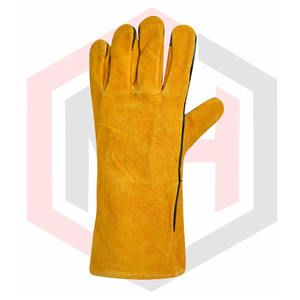 Gants de travail en cuir de vachette de 14 pouces d'excellente qualité Gants de sécurité résistants aux coupures Tig Welding - Product Image 2