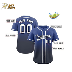 2025 Unisex personalizable poliéster gradiente sublimado deportes Jersey hombres béisbol/softbol uniforme equipo nombre Número impresión - Product Image 2
