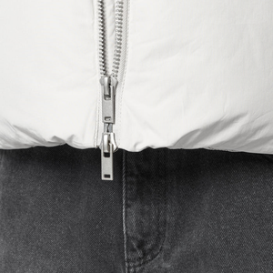 Glossy Nylon Puffer <b>Jacket</b> for <b>Men</b> and Women Winter Thickening Coat with Stand Collar Breathable Plus Size Customizable Logo - Product Image 3