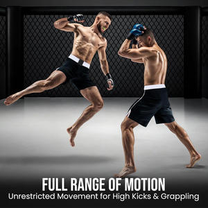 Pantalones cortos de boxeo personalizados de proveedor OEM para hombre, diseño transpirable para sesiones de entrenamiento de lucha con marca de marca privada - Product Image 6