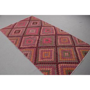 พรมตุรกีขนาด 4.4x7.8 ฟุต ลายแดงแบบนามธรรมสไตล์วินเทจ - Product Image 2