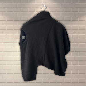 เสื้อยืดคอตตอนคอมบ์คอกลมผ้าคอตตอนผ้าคอตตอนโอเวอร์ไซส์โชว์ไหล่ปล่อยเสื้อยืดสตรีทเสื้อไม่มีปก - Product Image 5