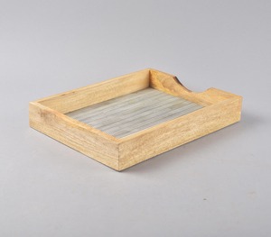 Bandeja de incrustaciones de hueso de forma Rectangular para manualidades, bandeja decorativa para el hogar para mesa de centro, patrón único, prueba de artesanía de hueso - Product Image 1