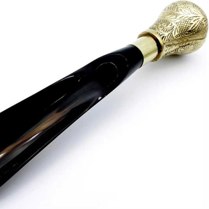 Chausse-pied en laiton de haute qualité, poli à la main, avec poignée en laiton, gravure personnalisée, modèle sur mesure - Product Image 5