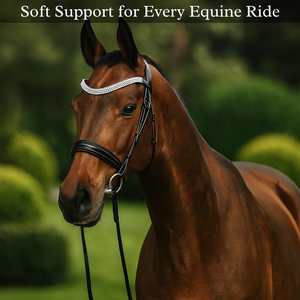 Brida de caballo de cuero genuino al por mayor, relleno suave elegante con forma anatómica, características ajustables para entusiastas de la equitación - Product Image 2