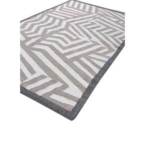 Alfombra de Lana Tejida Plana Alhambra, Gris y Negra, Geométrica Abstracta, para el Hogar, Alfombra de Yute para Pasillo, Habitación, Forma Rectangular-ADWP-13054 - Product Image 2