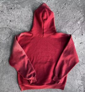 Unisex Acid Wash Embroidered Pullover 100% Cotton Lightweight Eco-Friendly Breathable Fleece Custom Logo Oversized Long Autumn - Product Image 3