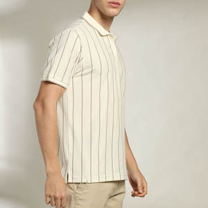 Manches courtes pour hommes pour polos Col rabattu contrasté Nouveau motif solide respirant tricoté Confortable pour polos pour - Product Image 6