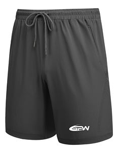 Short de gymnastique pour hommes, fourniture en gros en vrac, taille élastique de couleur unie avec options d'impression personnalisées, vêtements de sport et clubs parfaits - Product Image 1