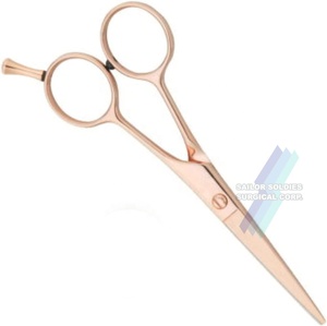 Tijeras de peluquero de acero inoxidable de buena calidad, tijeras de peluquero de corte de pelo recto personalizadas de 7 pulgadas, hoja afilada - Product Image 3