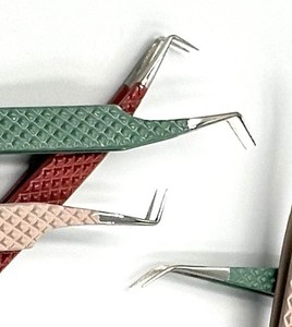 Pince à cils professionnelle à bas prix Top haute qualité outils de beauté pince à cils meilleure prise pince à cils couleur beige - Product Image 4