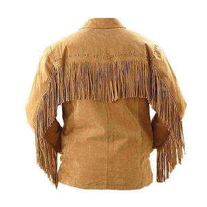 เสื้อแจ็กเก็ตหนังสีน้ำตาลสำหรับผู้ชายเสื้อแจ็กเก็ตหนังรถจักรยานยนต์สำหรับผู้ชาย - Product Image 2