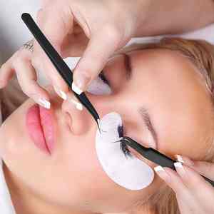 Pince à épiler d'extension de cils personnalisée professionnelle haute quantité pointes incurvées en acier inoxydable Type pointu Volume outil de beauté cils - Product Image 5