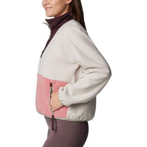 Sudadera de Forro Polar Personalizada con Media Cremallera, Color Sólido, Holgada, para Mujer, Sudadera con Cierre de Cremallera, Hombros Caídos, OEM - Product Image 3