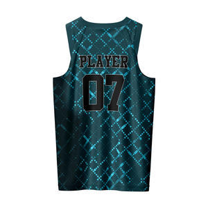 Ensemble de maillot de basket-ball réversible sans manches personnalisé pour homme, imprimé par transfert thermique, 100% polyester, évacuation de l'humidité, séchage rapide, faible MOQ - Product Image 3