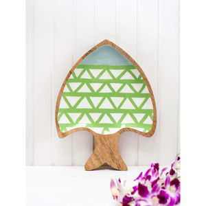 Ensemble de 2 Plateaux en Bois avec Meena Work Différentes Tailles pour Dessert aux Fruits Forme Personnalisée Hôtel Ware Salade de Table - Product Image 3