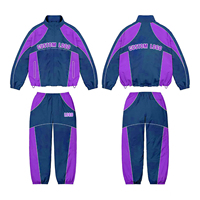 Chándal de nailon transpirable de alta calidad unisex 2025 para primavera, con logotipo personalizado, OEM, ODM, venta al por mayor, pantalones cortavientos vintage para trabajo
