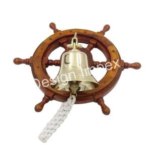Souvenir cadeaux promotionnels bois laiton bateau roue pas cher prix luxe bateau nautique roue décoration murale horloge décoration de la maison - Product Image 4