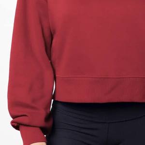 Sudadera de Mujer, Cuello Redondo, Manga Larga, Talla Grande, Tejido de Poliéster/Algodón, Transpirable, Secado Rápido, Resistente al Viento, para Invierno - Product Image 2