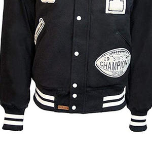 Flyingkick Enterprises 2025 High Quality <b>Top</b> <b>Gun</b> Wool Leather Men's Winter Varsity <b>Bomber</b> <b>Jacket</b>-Quick Dry & Breathable - Product Image 6