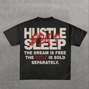 Nouveau T-shirt en coton lourd tricoté, imprimé sur mesure, style Hip Hop, pour homme, idéal pour le streetwear formel - Product Image 1