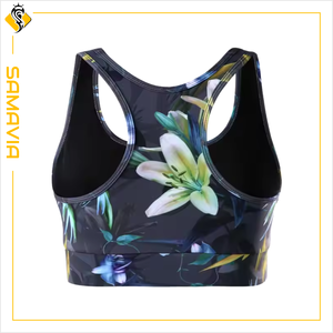 Sujetador con aros de copa completa con botón frontal de encaje Floral bordado para mujer, antibacteriano, cómodo, de apoyo, Samavia Industry Low - Product Image 6