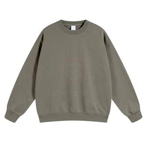 Sudadera Extra Grande Color Chocolate para Hombre, Felpa de Algodón Grueso, Cuello Redondo, Estilo Vintage Urbano - Product Image 6