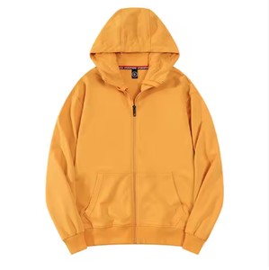 Nouveau automne et hiver 100% coton grande fermeture éclair à manches longues Baggy veste pull à capuche conception personnalisée - Product Image 1