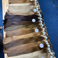 Extensions de cheveux humains naturels lisses en vrac, longueur 6-30 pouces, qualité 9A, pour tissage