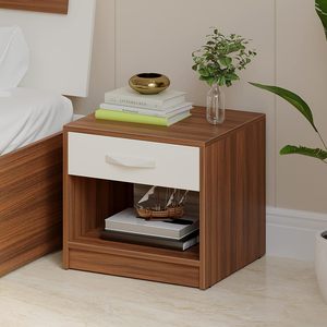 โต๊ะข้างเตียงพร้อมลิ้นชัก (วอลนัท & หนาวจัด) - Product Image 6