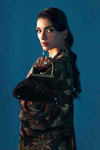 Robe Anarkali traditionnelle en mousseline brodée, embellissement élégant, Lehenga Choli, robe maxi à manches longues pour femmes, tenue de soirée - Product Image 6