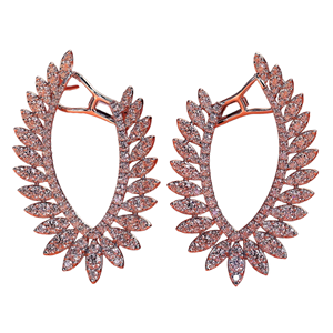 Pendientes de aro de oro blanco de 18 quilates personalizables con diamantes naturales, joyería fina para mujer, chapado en oro rosa - Product Image 4