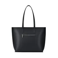 Sac fourre-tout pour femme Rays Creation, noir, longue poignée, en cuir PU, fermeture éclair, style normcore/minimaliste, usage quotidien