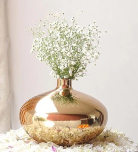 Vase à fleurs en métal doré Pièce maîtresse de table décorative pour la maison, le salon, le bureau et l'hôtel. - Product Image 6