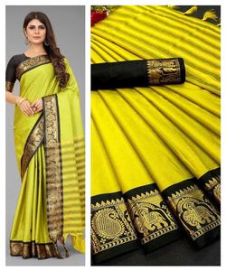 Saree en soie douce à des fins de mariage avec le prix le plus bas du marché Surat Gujarta vêtement ethnique Alphanumero - Product Image 6