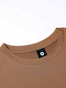 Impression de logo personnalisé, style décontracté, OEM, service, hommes, t-shirts à manches longues, chemise marron à manches longues pour hommes - Product Image 5