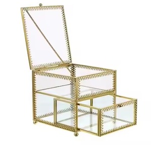 Boîte à bijoux en métal luxueuse, rangement écologique avec design personnalisable - le village des artisans JB-1765 - Product Image 2