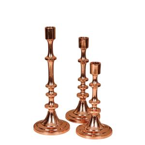 Elegant <b>Set</b> Of 3 Silver Aluminium <b>Candle</b> Holders Classic Metal Candlestick For Home Table Decor Polished Finish Decorative <b>Gift</b> - Product Image 4