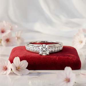 Jeulia Luxury Channel <b>Set</b> Round Cut Sterling <b>Silver</b> Fashion <b>Ring</b> - Product Image 4
