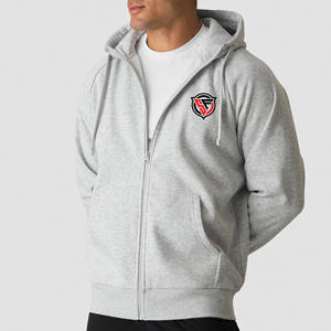 Wholesale Blank Zip up Hoodies Pullover High Quality Men's Oversized Fleece Zip up Hoodie Cotton Manufacturers Custom Sweatshirt - Product Image 2