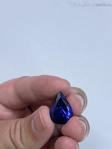 Piedra Natural de tanzanita de alta calidad, lupa con forma de pera de color azul real, 17,60 quilates, Gema suelta de Sadiya internacional - Product Image 5
